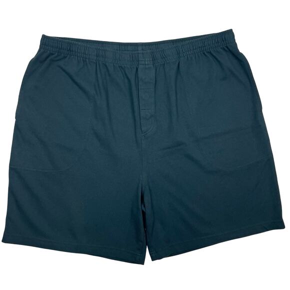 L.L. Bean Knit Shorts men’s XXL elastic waist dark green front pockets nwot - Picture 5 of 7